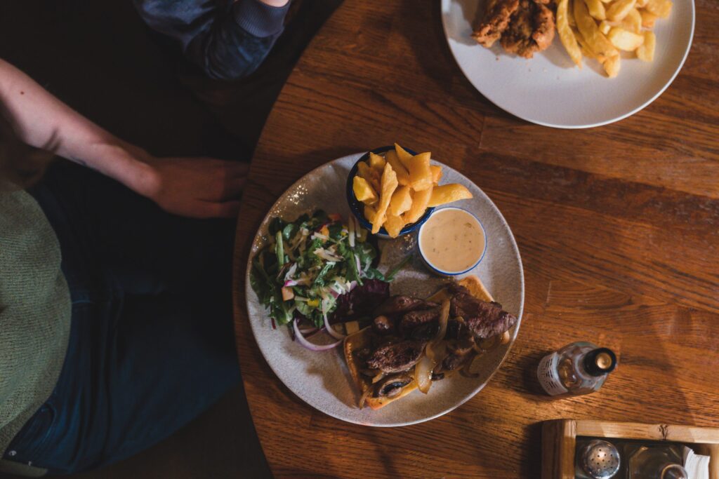 delicious steak baguette at crowes nest